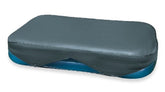 Intex cubierta frontal azul protegiendo piscina y facilitando mantenimiento
