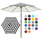 JEAREY parasol frontal beige negro mostrando sombra amplia