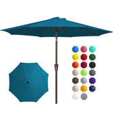 JEAREY sombrilla frontal mostrando cobertura amplia y color Lake Blue