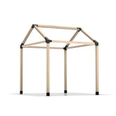 JEXALINE vista frontal del kit de pérgola mostrando su robustez y facilidad de instalación