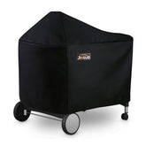 Jiesuo vista frontal de la funda protegiendo una Weber Performer 22, protección completa