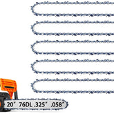 JINFFR paquete frontal de cinco cadenas 20" mejora la disponibilidad