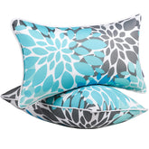 JMGBird cojín frontal mandala azul verdoso, diseño relajante y resistente