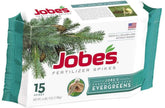 Jobe's Organics paquete frontal de espigas mostrando 15 unidades y beneficio de aplicación rápida