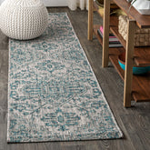 JONATHAN Y runner frontal en teal y gris, aporta estilo boho duradero