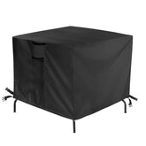 Jungda funda frontal empacada protegiendo mesa, ofrece protección total contra intemperie