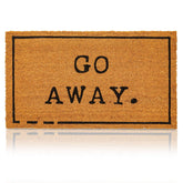 Juvale felpudo frontal con texto 'Go Away' y bienvenida divertida