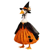 Jwqqwdza vista frontal del vestido calabaza y gato para porche, atractivo festivo