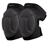JYBTAA rodilleras frontal del par mostrando diseño negro y acolchado protector
