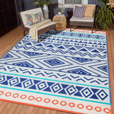 Kalafun alfombra frontal mostrando tamaño y diseño, ideal para patios