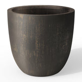 Kante maceta frontal 14" hormigón mostrando diseño elegante y durabilidad
