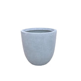 Kante maceta frontal azul gris muestra estilo moderno y durabilidad
