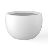 Kante maceta frontal blanca mostrando diseño moderno y estabilidad