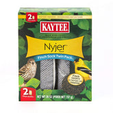 Kaytee frente del paquete mostrando los dos sacos de Nyjer, atracción inmediata