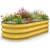 Kesfitt frontal empaquetado mostrando la jardinera lista para montar y su beneficio práctico