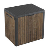 Keter cofre frontal mostrando diseño elegante y capacidad visible
