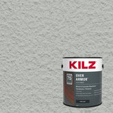 KILZ Over Armor frente del envase mostrando el color Cape Cod y durabilidad