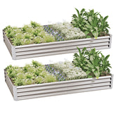 Kinddeer vista frontal del pack de dos jardineras, amplia área de cultivo