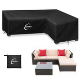 Kipiea vista frontal de la funda seccional protege muebles de exterior