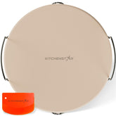 KitchenStar piedra para pizza vista frontal con acabado natural y beneficio de cocción uniforme
