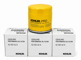 Kohler filtro de aceite frontal en su empaque, facilita mantenimiento rápido