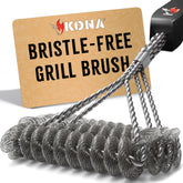 Kona cepillo frente con paquete mostrando durabilidad