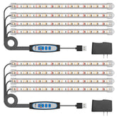 Kullsinss vista frontal del paquete mostrando cuatro barras y 240 LEDs para cultivo