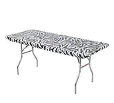 Kwik-Covers vista frontal del paquete Zebra con ajuste y ahorro