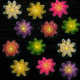LACGO vista frontal del paquete con 12 flores, decoración sencilla