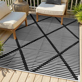 Lahome alfombra exterior frontal mostrando diseño y borde resistente