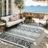 Lahome alfombra exterior frontal mostrando diseño y tamaño práctico