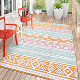 Lahome alfombra exterior frontal mostrando diseño y colores duraderos