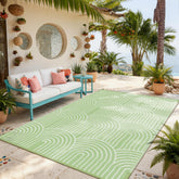 Lahome alfombra exterior frontal mostrando colores vibrantes y protección