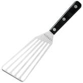 Lamson espátula frontal mostrando hoja ranurada y perfil flexible beneficio: desliza alimentos intactos