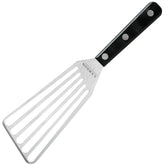 Lamson espátula ranurada frontal mostrando diseño para zurdos y control