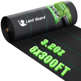 Land Guard vista frontal del rollo mostrando dimensiones y embalaje, facilita instalación