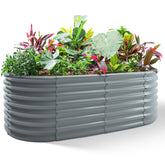 Land Guard vista frontal de la jardinera metálica elevada para cultivo fácil