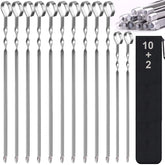 LANNEY brochetas 17" vista frontal mostrando pack completo y acabado pulido