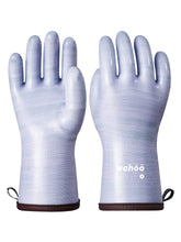 LANON guantes frontales morados mostrando diseño y ajuste para seguridad