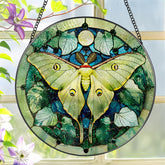 LAOWEIKI vista frontal del suncatcher con colores vivos que decoran