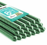 LATUXE estaca frontal 8FT mostrando longitud y color verde, soporte duradero