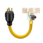 LAZMUMI adaptador frontal mostrando conectores seguros y compactos