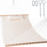 Lazy Daze Hammocks vista frontal en patio mostrando amplitud y confort