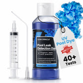 Leak Oracle envase frontal mostrando tinte azul y aplicador para detección precisa