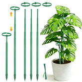 LECAMEBOR pack frontal de 5 estacas telescópicas, soporte duradero para plantas