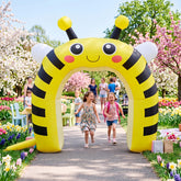 Leyndo arco abeja frontal mostrando diseño alegre y punto focal para fiestas