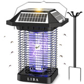 LiBa vista frontal de la lámpara mostrando diseño y luces, mejora el control de insectos