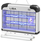 LiBa vista frontal del zapper mostrando diseño compacto y beneficio de control de insectos