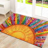 Likiyol felpudo frente con diseño boho para entrada alegre