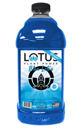 Lotus Plant Power frontal de la botella mostrando diseño y volumen